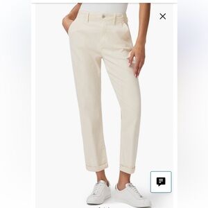 PAIGE Drew Relaxed Straight Leg Cream Pants